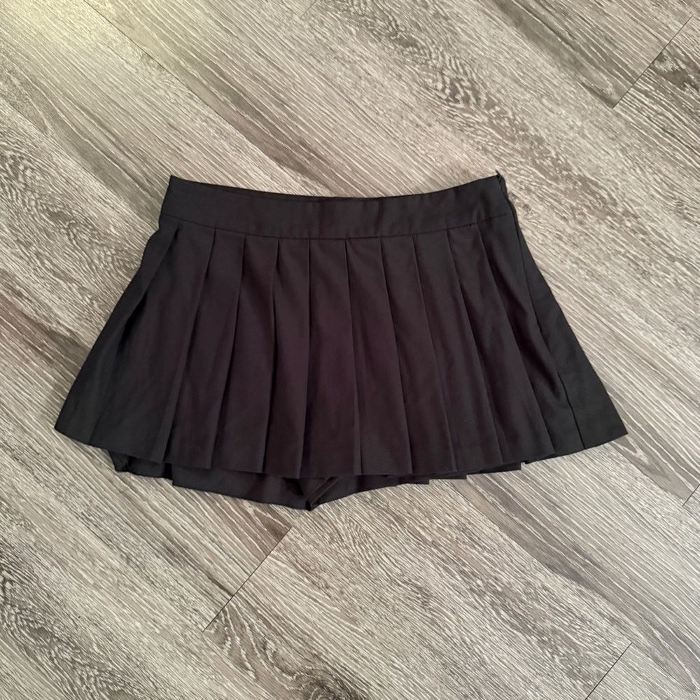 Zara Black Pleated Mini Skort